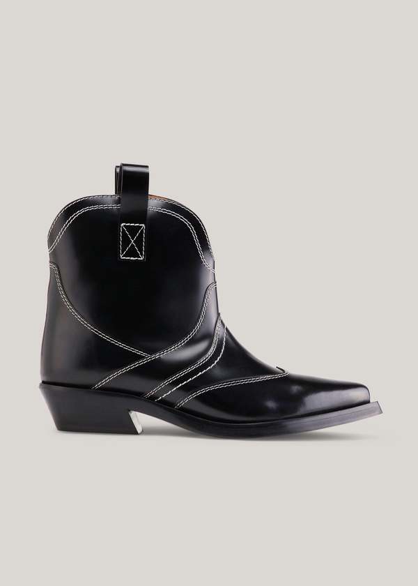 ganni polido zipper boot