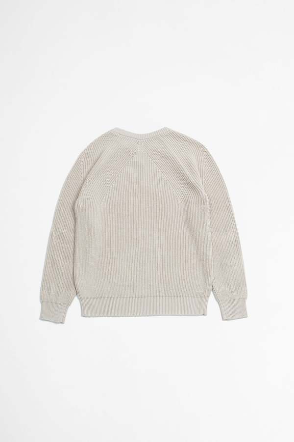 Batoner Signature Crew Neck Cotton Sweater - Ivory | Garmentory