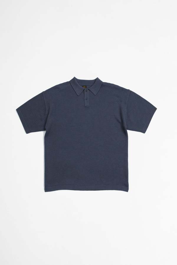 Batoner The Summer Cotton Knit SS Polo - Light Navy | Garmentory