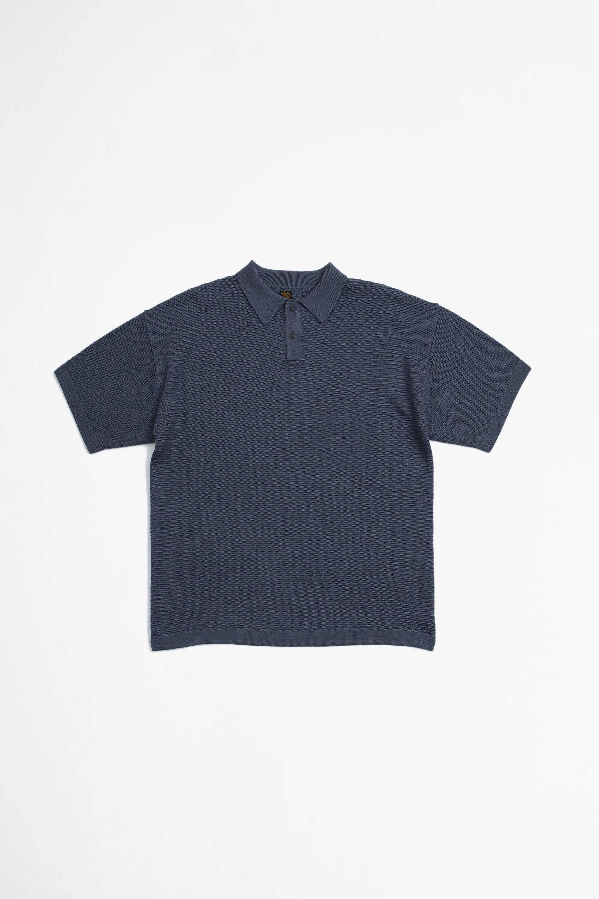 【BATONER】23SS SUMMER KNIT POLO　SIZE2 Batoner The Summer Cotton Knit SS Polo - Light Navy | Garmentory
