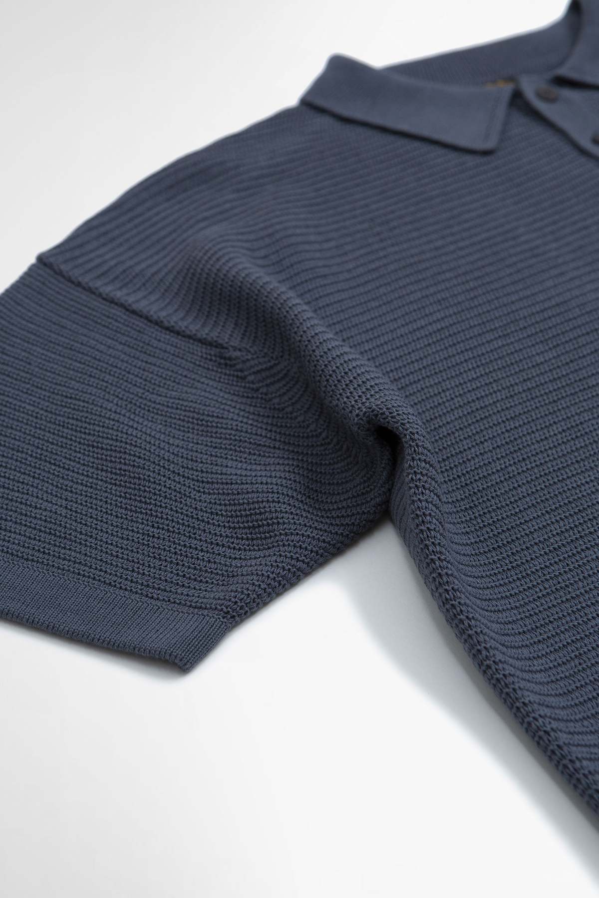 Batoner The Summer Cotton Knit SS Polo - Light Navy | Garmentory