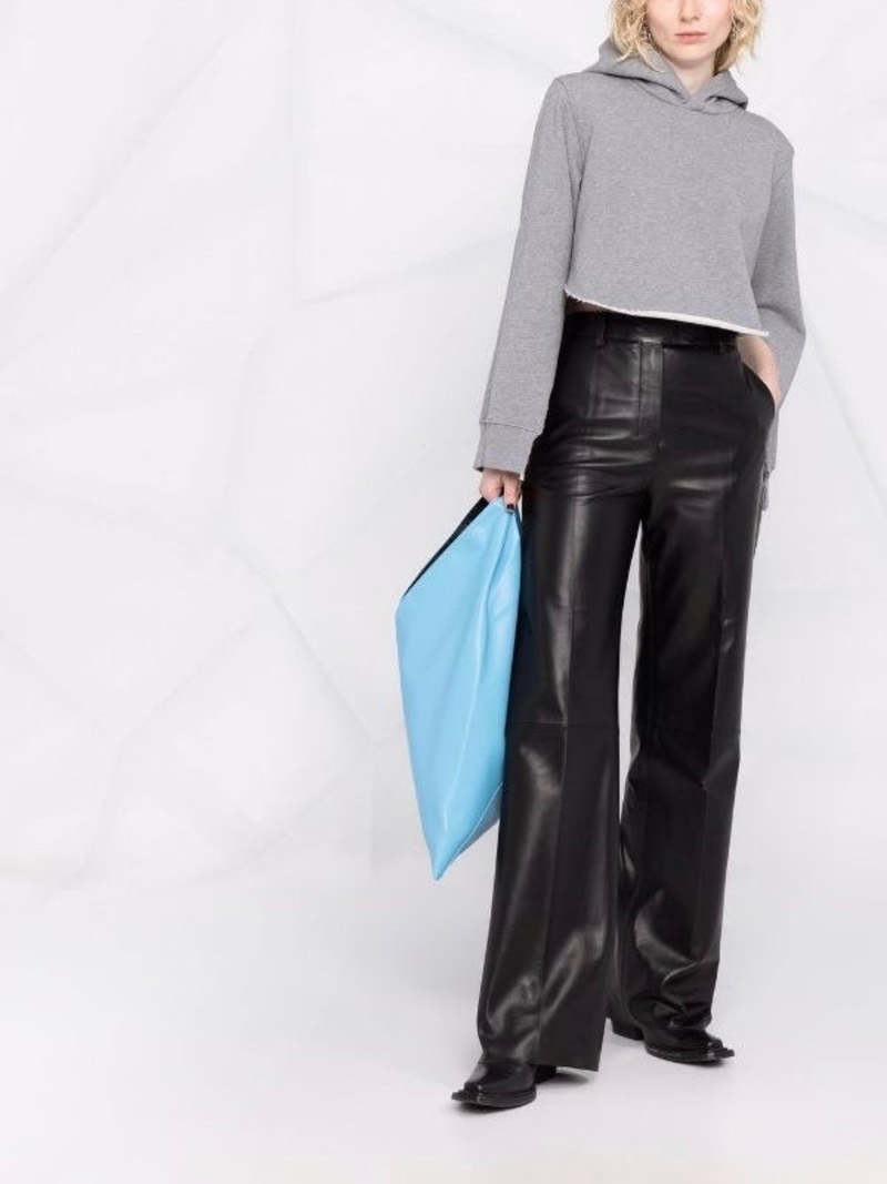 Maison Margiela Cropped Hoodie - Grey | Garmentory