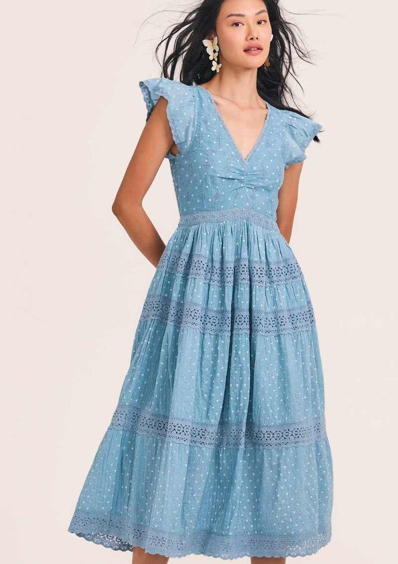 green emerald velvet dress Loveshackfancy Serita Dress - Deep Rose
