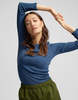 Colorful Standard T-Shirt Rib Long Sleeves - Brun Cèdre - Thumbnail 2