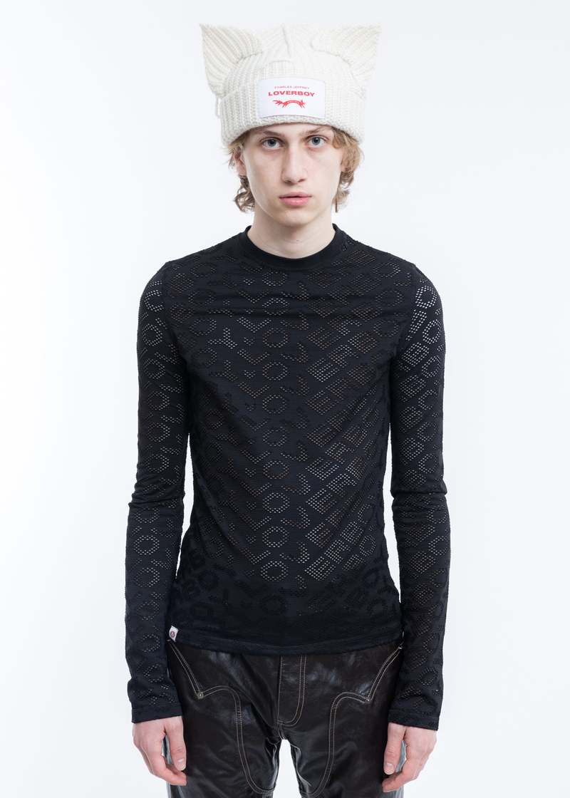 Charles Jeffrey LOVERBOY Mesh Long Sleeve - Black | Garmentory