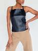 Leather Bodice Top - Black - Thumbnail 2