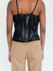 Leather Bodice Top - Black - Thumbnail 3