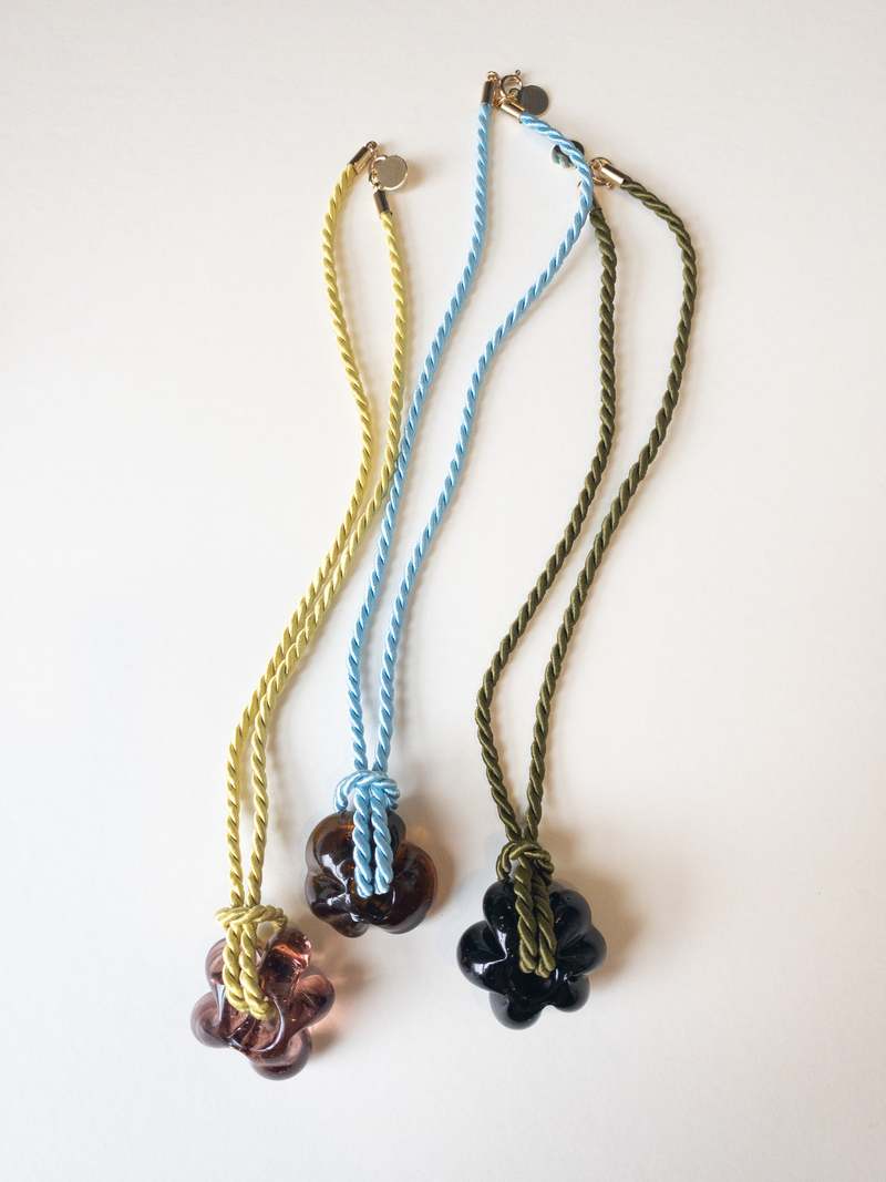 SISI JOÍA Fleur Necklace - Santal/Pale Blue | Garmentory