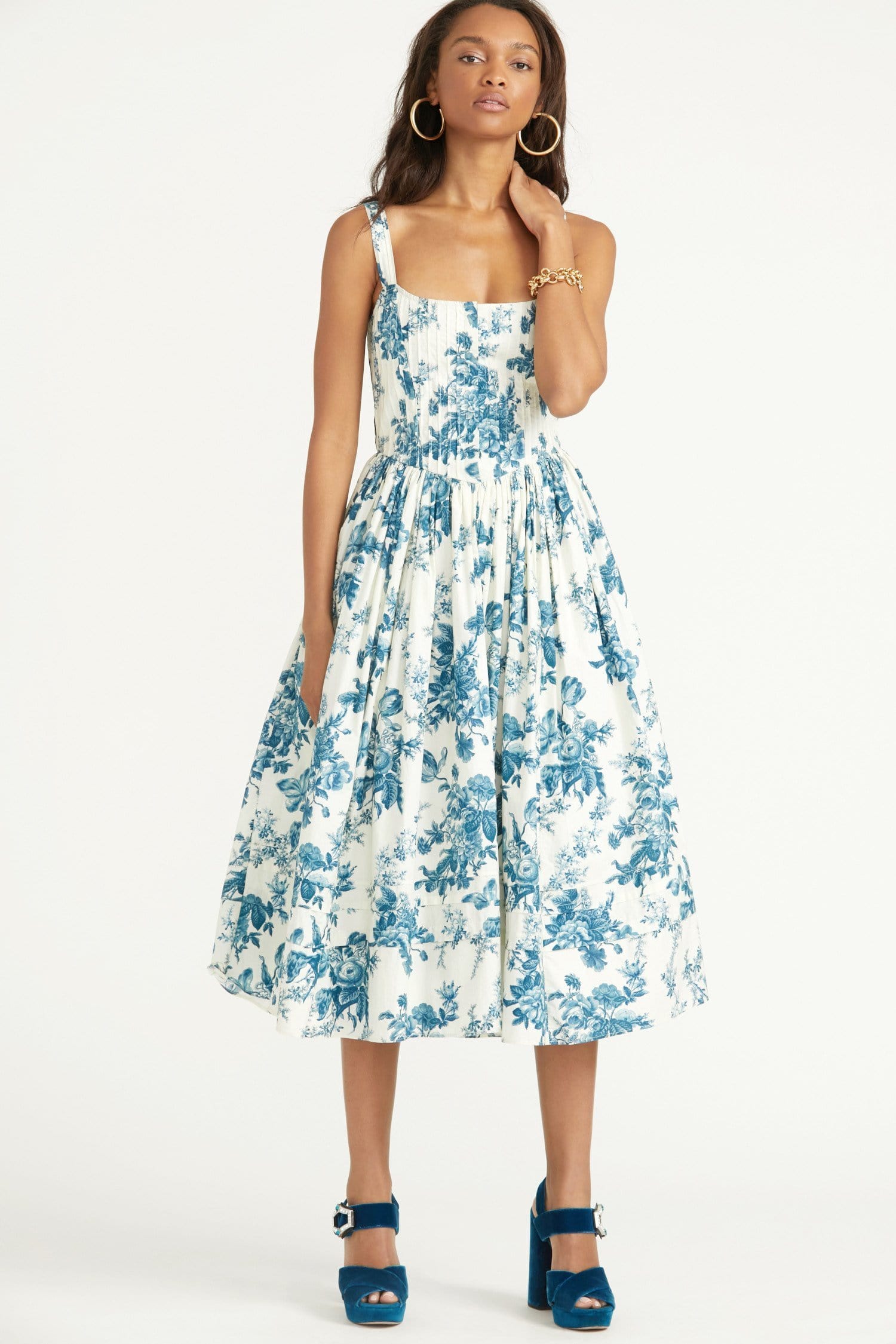 Love Shack Fancy Majory Dress - Blue China