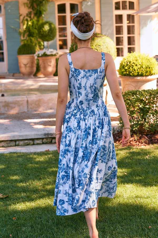 Love Shack Fancy Majory Dress - Blue China Love Shack Fancy Majory Dress - Blue China