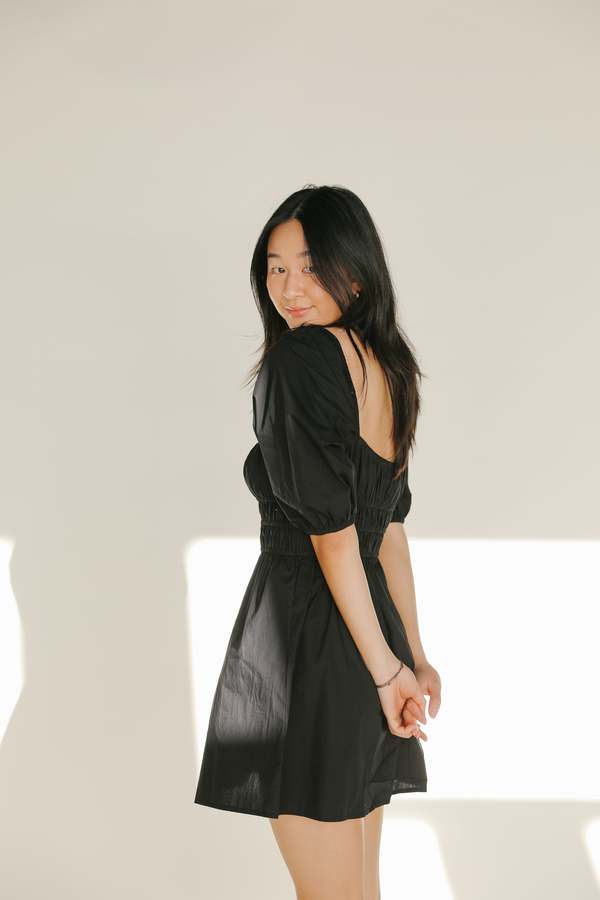 faithfull the brand black mini dress Marinelli Shoe Size:11 category: dresses & jumpsuits There is a keyhole PMVFHDE Women's PU Leather