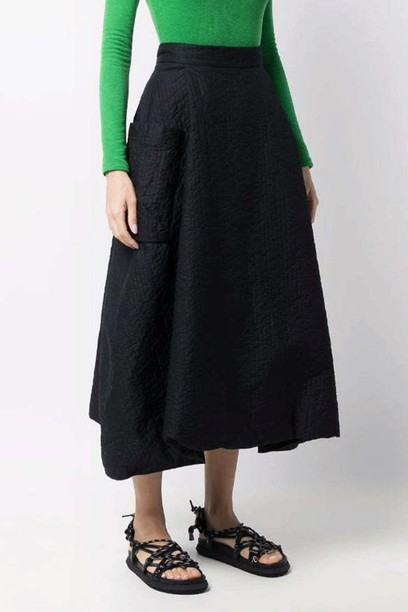 Henrik Vibskov Pile Quilt Skirt - black | Garmentory