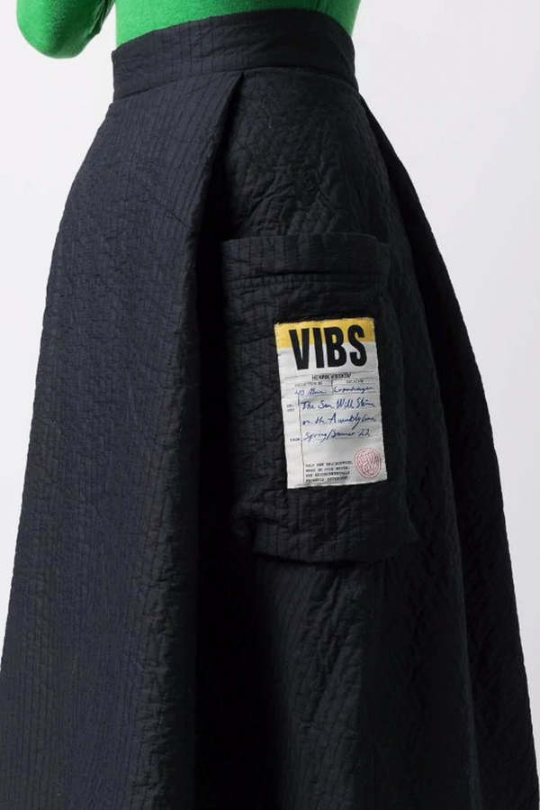 HENRIK VIBSKOV キルティングスカート Henrik Vibskov Pile Quilt Skirt - black | Garmentory