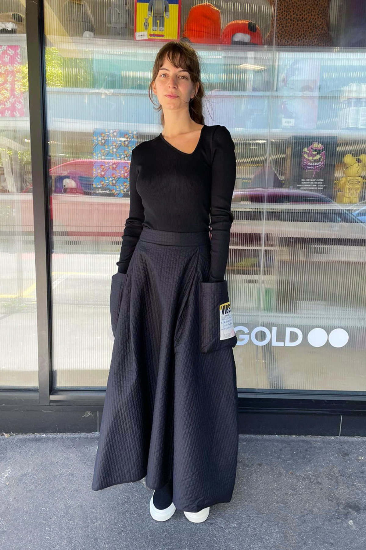HENRIK VIBSKOV キルティングスカート Henrik Vibskov Pile Quilt Skirt - black | Garmentory