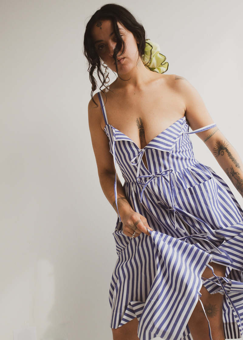 Ajaie Alaie Candor Dress - Shirting Stripes