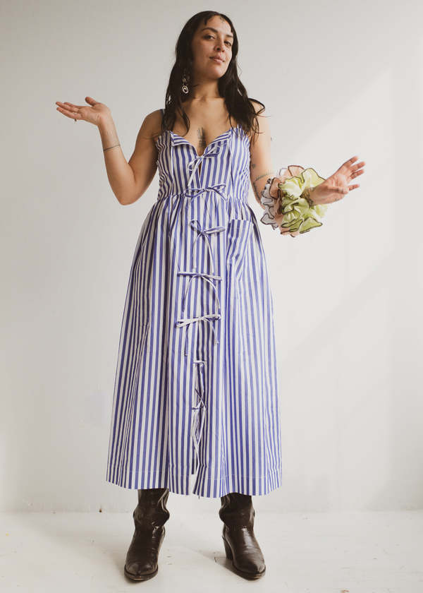 Ajaie Alaie Candor Dress - Shirting Stripes