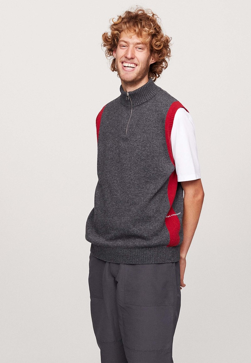 ◆新品◆22ss◆ROTOL◆REBUILD KNIT VEST◆再構築 Knit vest（RED） | TTTMSW