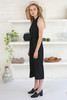 Baserange Raw Silk Apron Dress - Black - Thumbnail 2