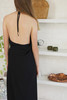 Baserange Raw Silk Apron Dress - Black - Thumbnail 4