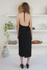 Baserange Raw Silk Apron Dress - Black - Thumbnail 5