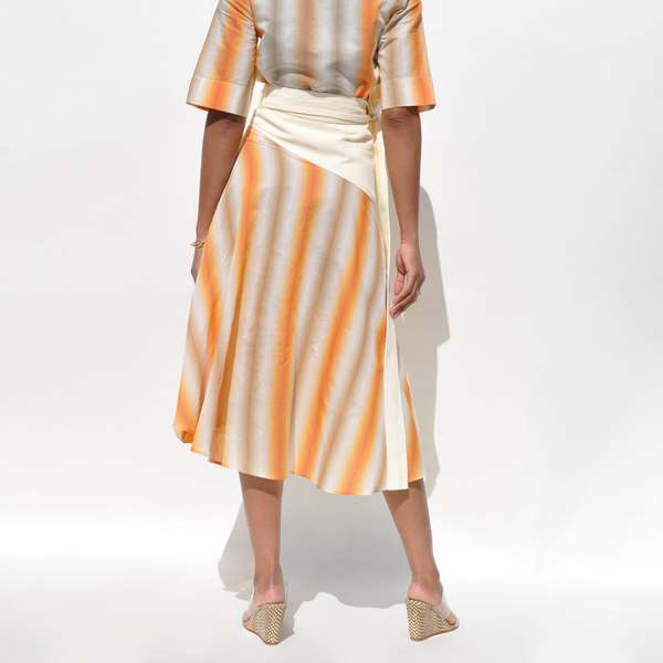 WALES BONNER SUNRISE WRAP SKIRT 新品未使用 Wales Bonner Sunrise Wrap Skirt - Orange | Garmentory