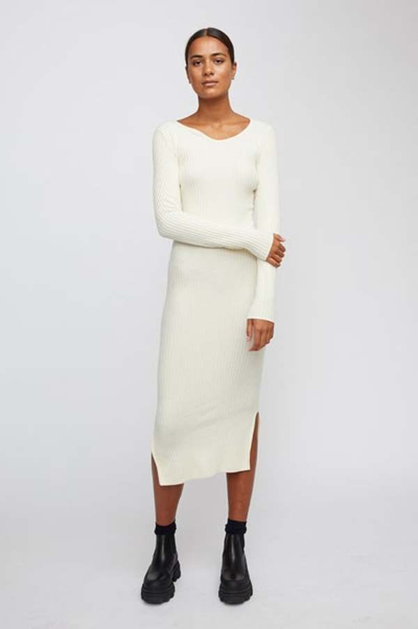 Just Female Elegant Dress - Buttercream 