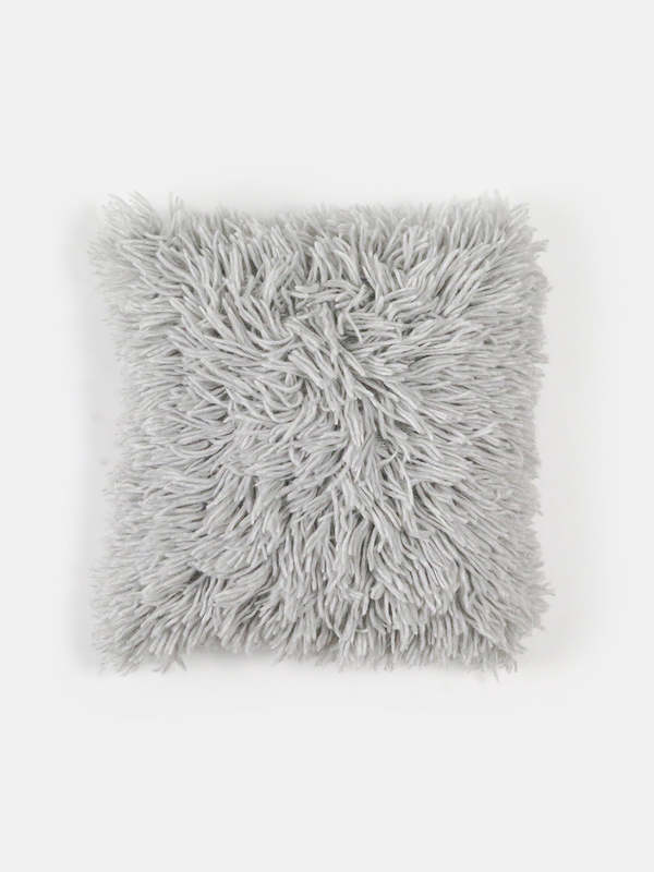 Erica Tanov Luxe Pujpu Shag Pillow - Light Grey