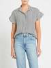 FRAME Denim Silk Flounce Short Sleeve Blouse - Thumbnail 1