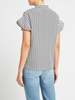 FRAME Denim Silk Flounce Short Sleeve Blouse - Thumbnail 3
