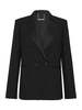 FRAME Denim Tux Satin Blazer - Noir - Thumbnail 5