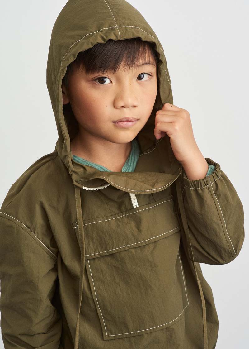 Kids Caramel LEDUM HOODED COAT - TAUPE | Garmentory 