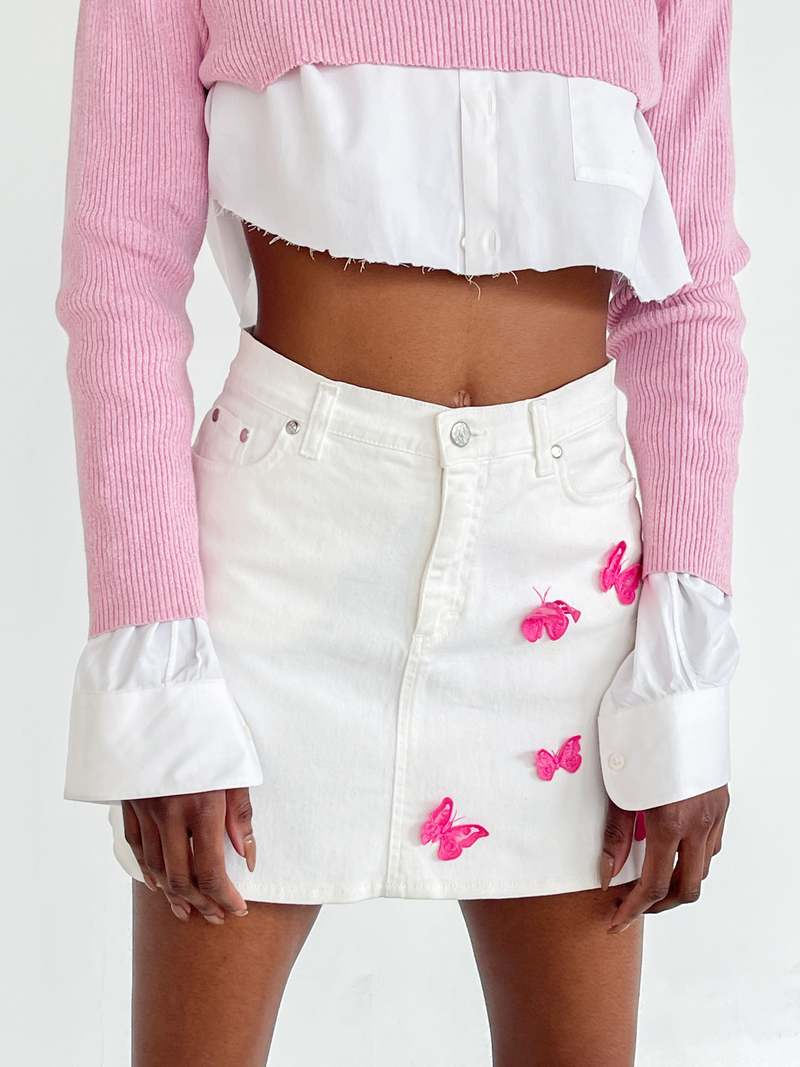 【関税&送料込】Blumarine Skirts Pink SSENSE Exclusive Pink Miniskirt by Blumarine on Sale