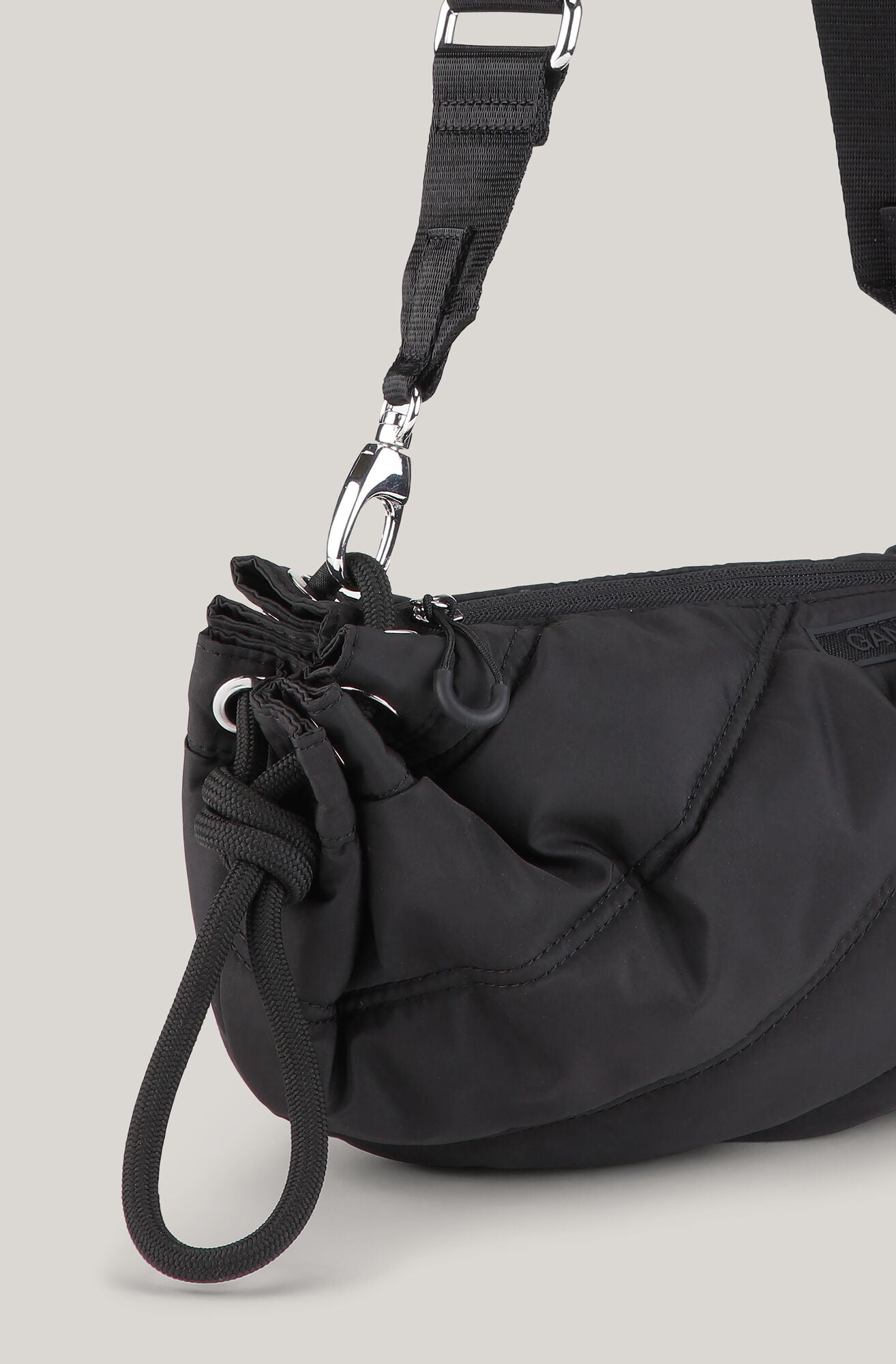 Ganni Small Drawstring Duffle Bag Black Garmentory