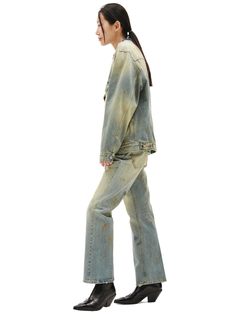 Maison Margiela Collarless Denim Jacket | Garmentory
