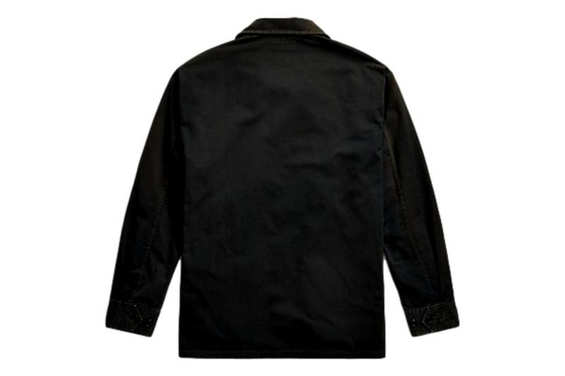 RRL Garment-Dyed Ripstop Overshirt - Dark Grey | Garmentory