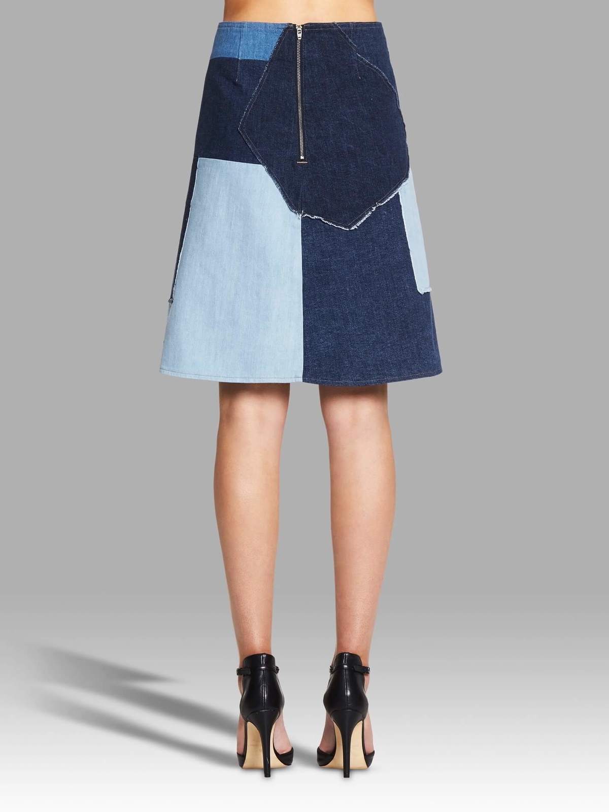 MiH Jeans Turo Skirt - Multi Light Denim - Image 3 of 4