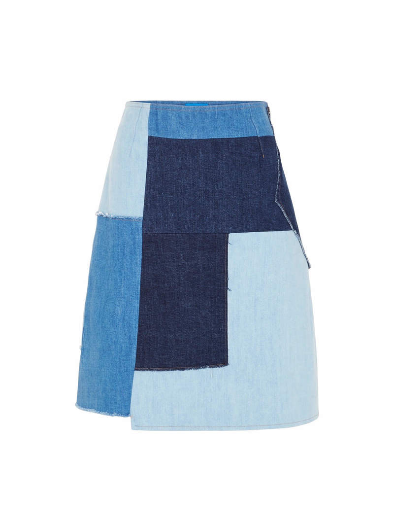 MiH Jeans Turo Skirt - Multi Light Denim