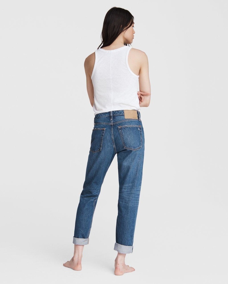 Rag \u0026 Bone ROSA MID RISE BOYFRIEND Jeans - CLOVER | Garmentory