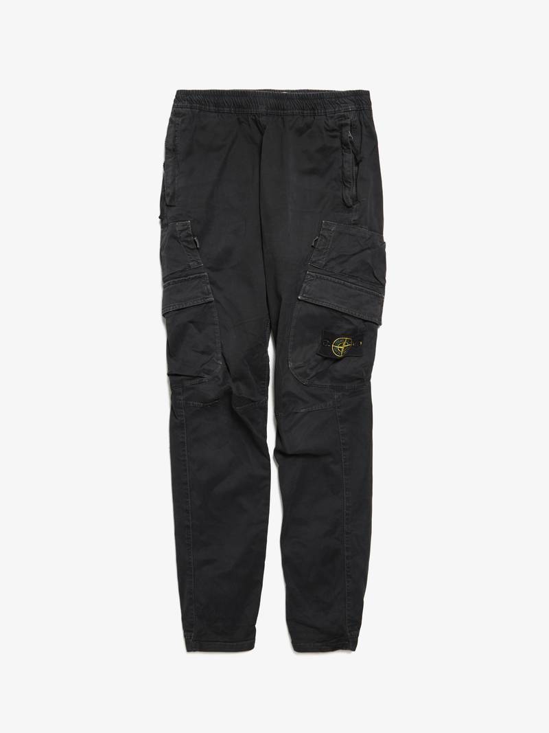 美品★STONE  CARGO PANTS★正規品 ★Ｌ Stone Island M Gray Side Pockets Logo Patch Cotton Cargo Pants
