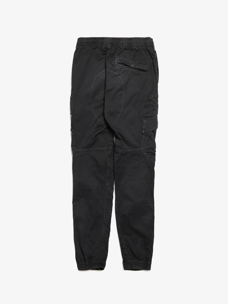 Stone Island M Gray Side Pockets Logo Patch Cotton Cargo Pants