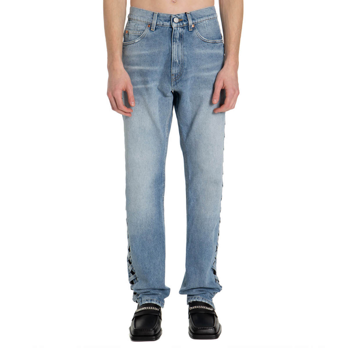 Martine Rose Cross Hatch Jeans - Image 3 of 4