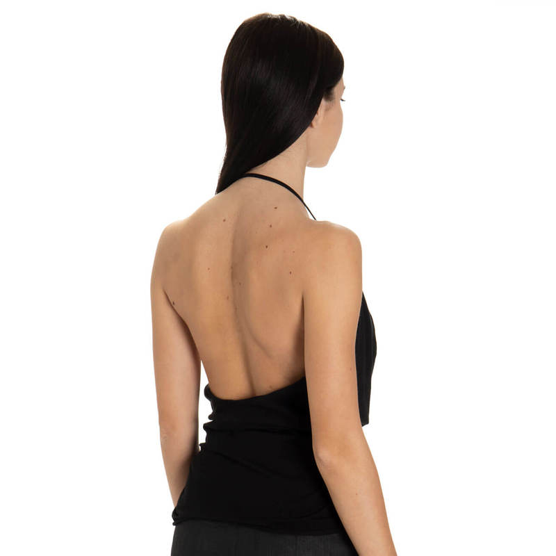 【送料&関税込】Rick Owens Halterneck Leather Top RICK OWENS DRKSHDW Draped Halter top - Black | Garmentory