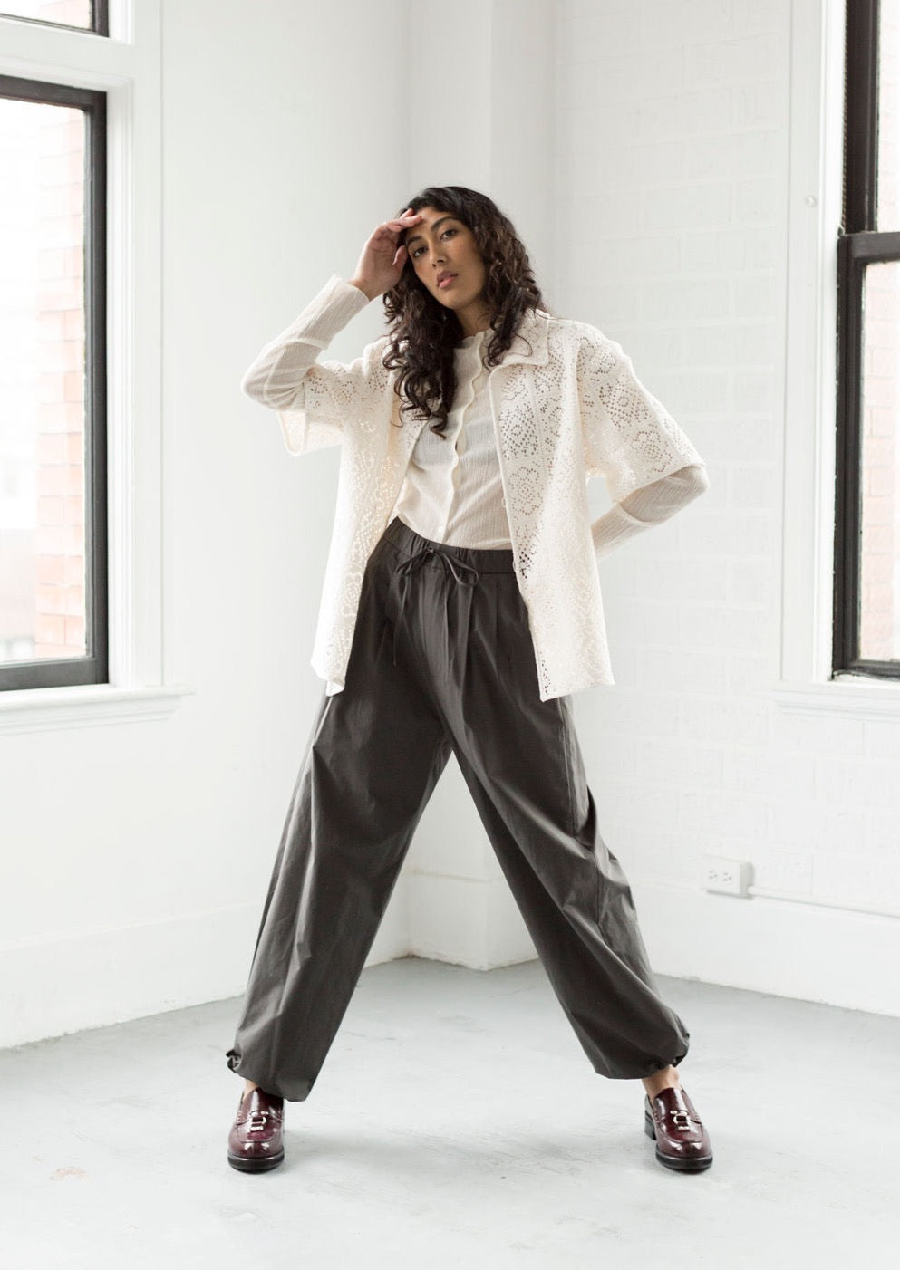 Amomento Drawstring Pants - Charcoal | Garmentory 