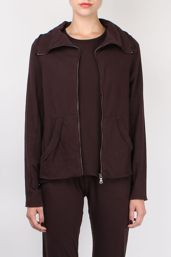 Skin Organic Jersey Jacket - Raisin Skin Organic Jersey Jacket - Raisin