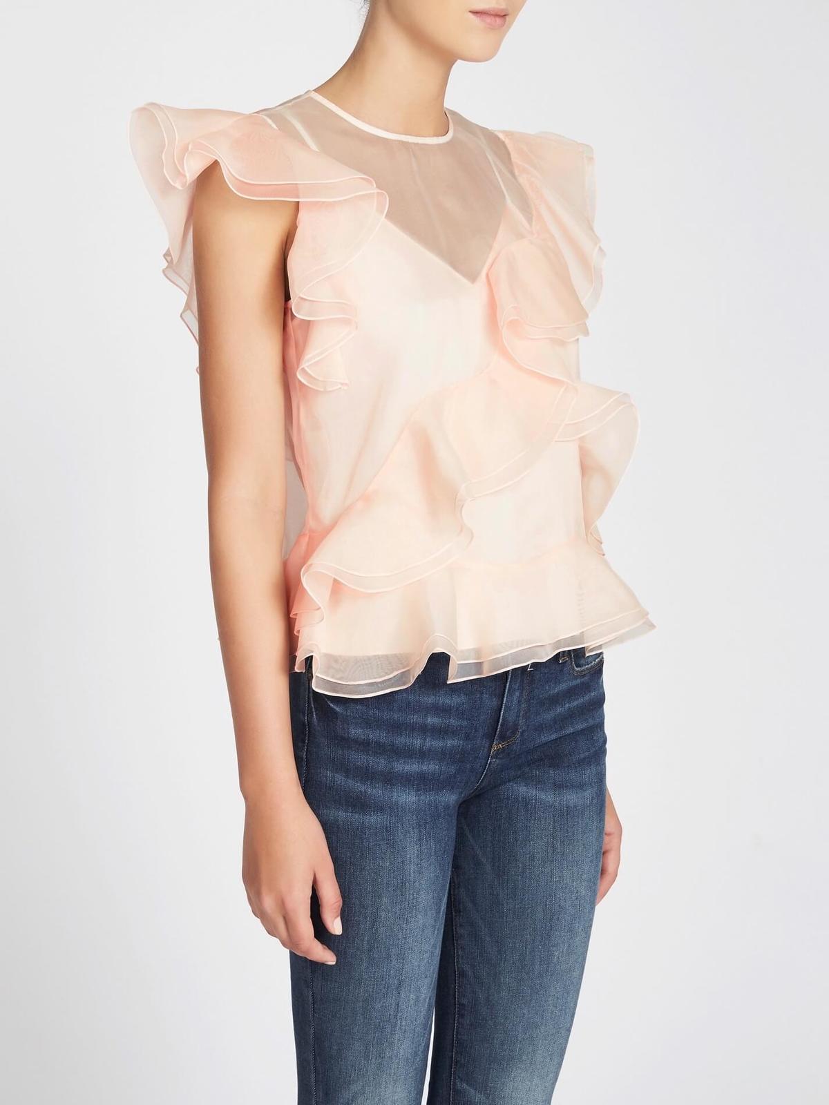rebecca taylor silk ruffle top