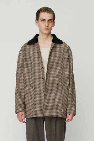 Mfpen Deco Work Jacket - Beige Houndstooth | Garmentory