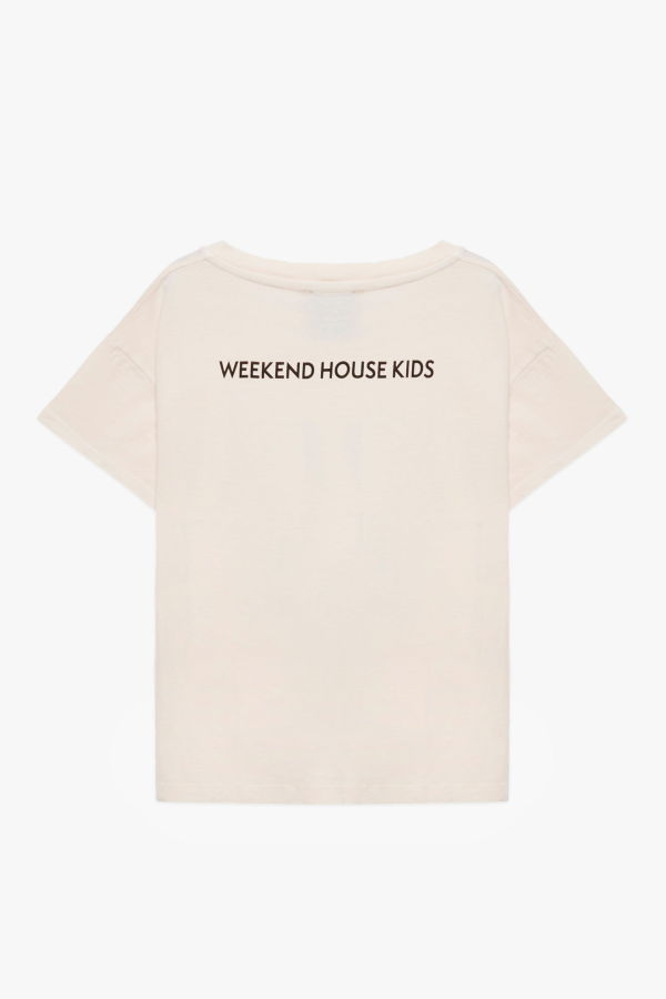 Kids Weekend House Kids Cat T Shirt - Soft Peach