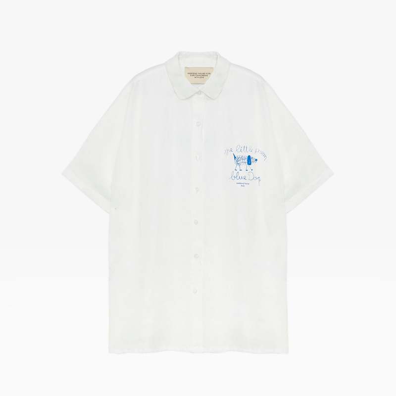 Kids Weekend House Kids Dog Shirt - White