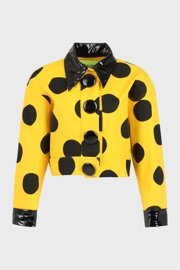 Bad Acid Candi Jacket - Canary Yellow Polka Dot | Garmentory