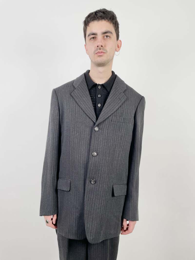 Issey Miyake Vintage Wool Pinstripe Suit Set | Garmentory